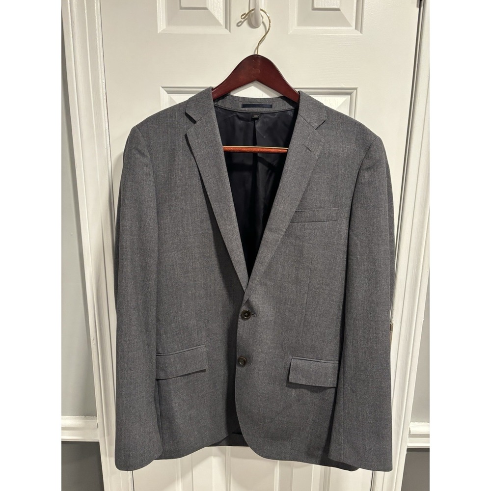 J Crew Blazer Mens 40R Gray Ludlow Traveler Wool Sport Coat Jacket Tollegno 1900